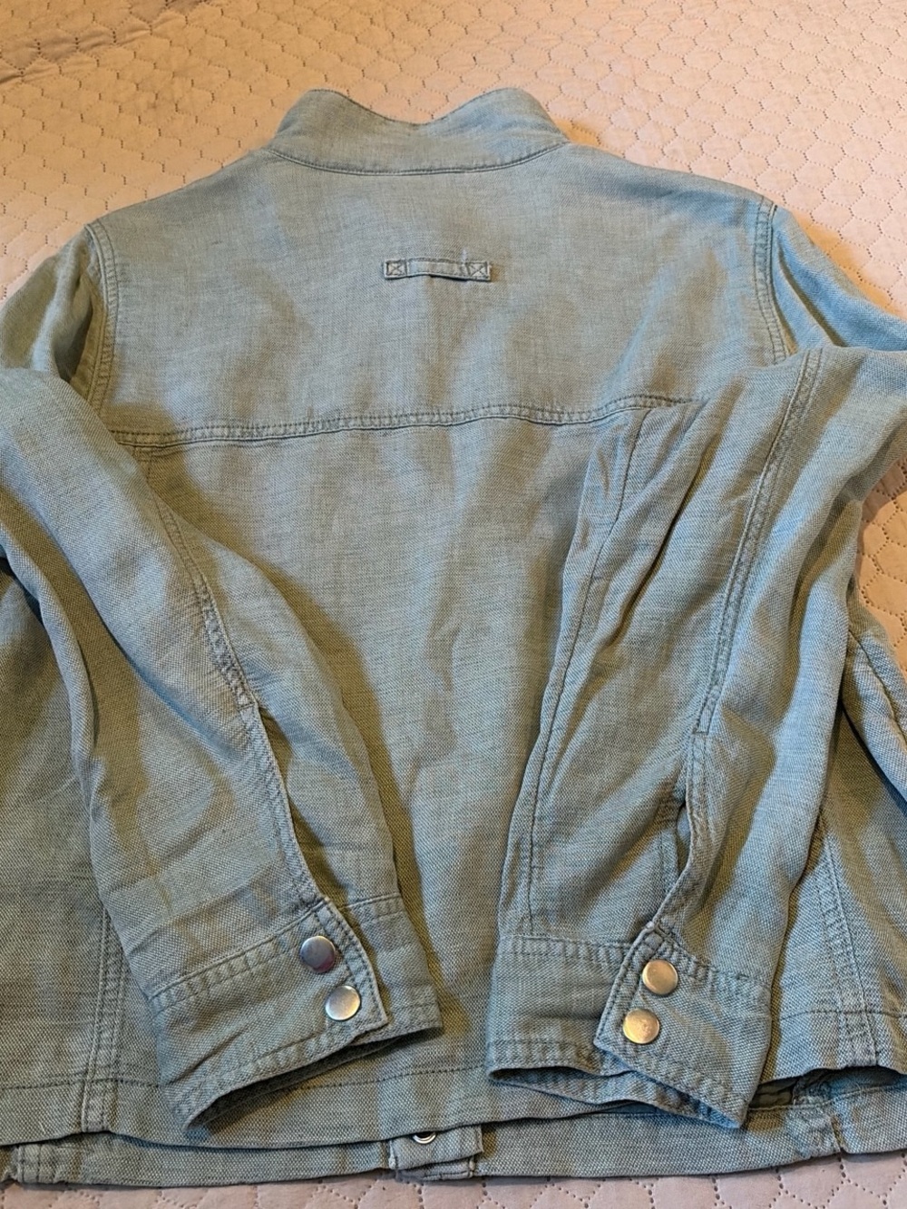 Christian Siriano Olive Green Washed Utility Jacket - Picture 7 of 8